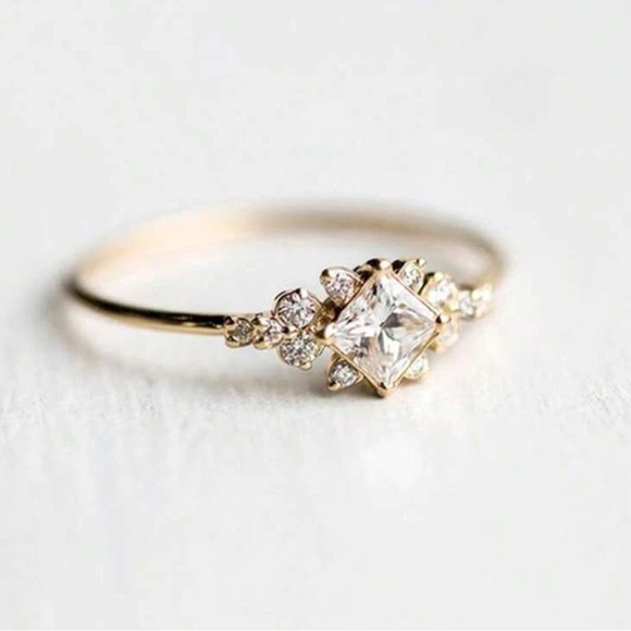 Gold Plated Cubic Zirconia Ring - Picture 2 of 7